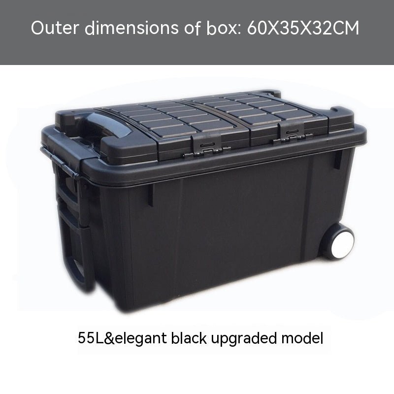 Large High-strength Plastic Storage Box Thickened Trolley On-board Storage Box - 0 - LumeraKids