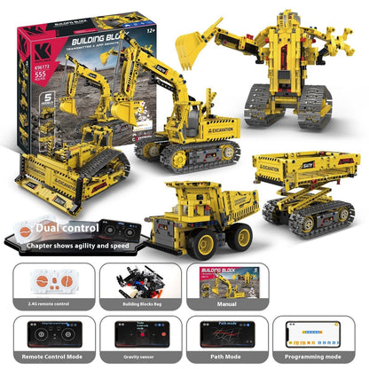 Programming Robot Electric Building Blocks Remote Control Car Toys - 0 - LumeraKids