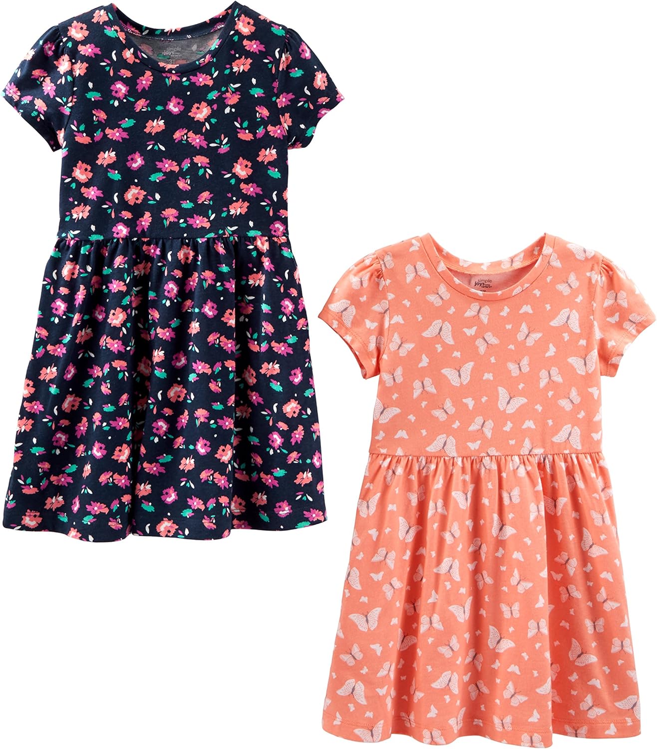 Lot de 2 Robes Filles – Simple Joys by Carter's | 100% Coton