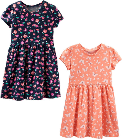 Lot de 2 Robes Filles – Simple Joys by Carter's | 100% Coton