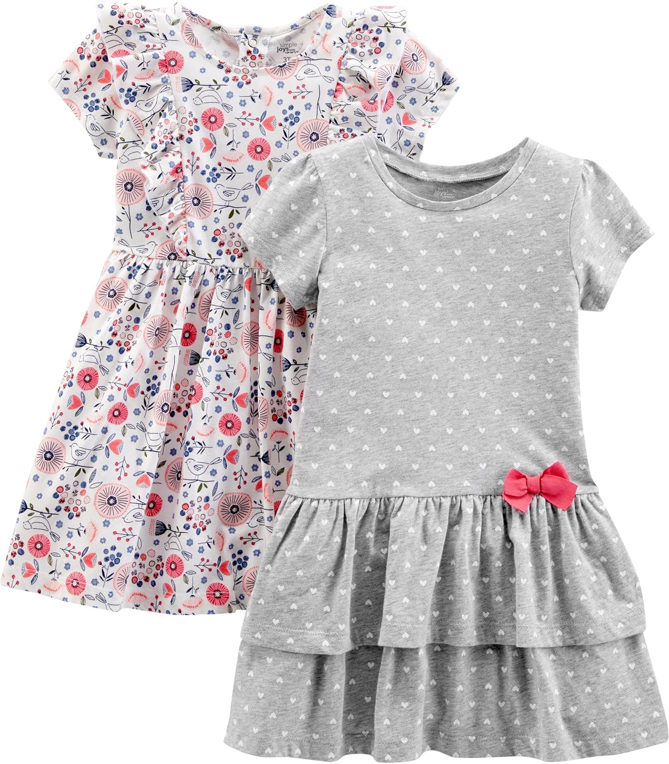Lot de 2 Robes Filles – Simple Joys by Carter's | 100% Coton