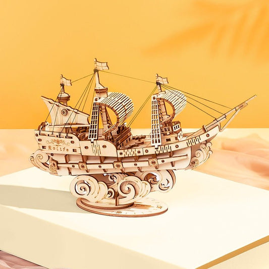 Wooden Puzzle Games Boat & Ship Model Toys For Children Kids Girls Birthday Gift - LumeraKids