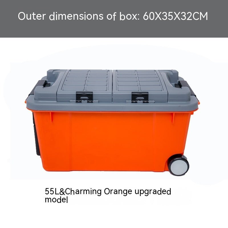 Large High-strength Plastic Storage Box Thickened Trolley On-board Storage Box - 0 - LumeraKids