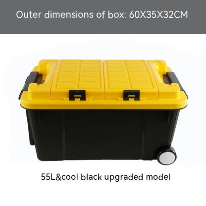 Large High-strength Plastic Storage Box Thickened Trolley On-board Storage Box - 0 - LumeraKids