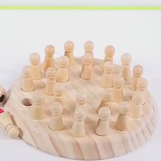 Child Wooden Puzzle Toys Memory Chess