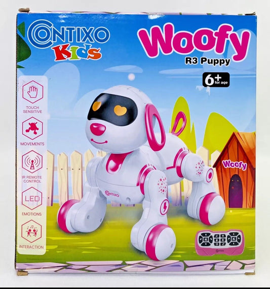 Contixo Woofy R3 – Chien Robot Interactif Télécommandé – Rose