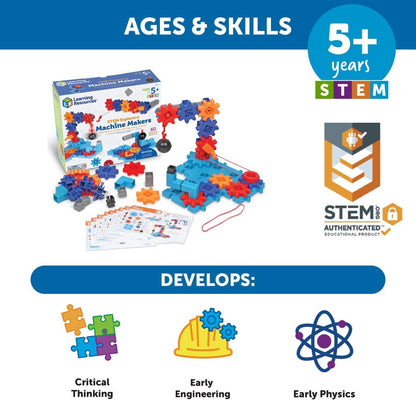Learning Resources STEM Explorers™ Machine Makers – 60 Pièces, Dès 5 ans